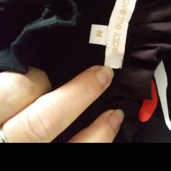 Anthropologie Love the Label Black Off-Shoulder Mini Dress - Picture 8 of 13